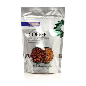 Кофе сублимированный с добавлением молотого ТМ Лента