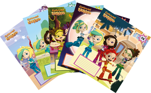 Тетрадь школьная ученическая 12л в клетку Сказочный патруль