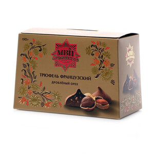 Конфеты трюфель французский с дробленым орехом ТМ КФ Сергиево-Посадская