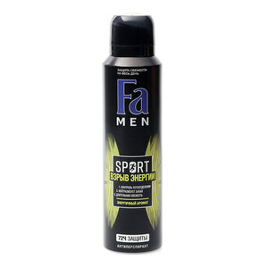Дезодорант-антиперспирант мужской аэрозоль Sport (Спорт) Взрыв энергии энергичный аромат ТМ Fa (Фа)