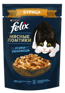 Влажный корм для кошек Felix с курицей в соусе