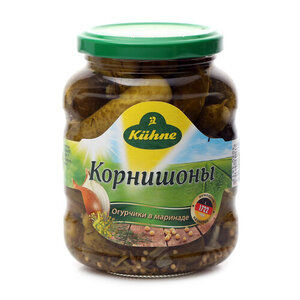 Огурчики в маринаде Корнишоны ТМ Kuhne (Кухне)