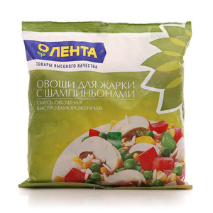 Смесь быстрозамороженная Овощи для жарки с шампиньонами ТМ Лента