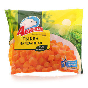 Тыква нарезанная быстрозамороженная ТМ 4 Сезона