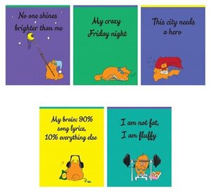 Тетрадь Жизнь кота А5 в клетку 24 л ТМ Academy Style (Академи Стайл)