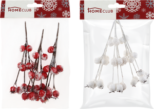 Веточки декоративные Морозные ягоды 15 см, 3 шт