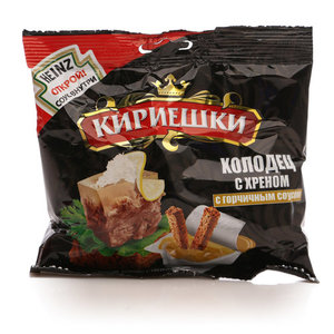 Сухарики со вкусом холодца с хреном с горчичным соусом ТМ Кириешки