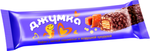 Батончик вафельный Джумка с мягкой карамелью и воздушной кукурузой ТМ KDV (КДВ)