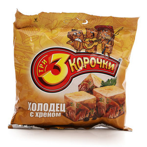 Сухарики со вкусом холодца с хреном ТМ 3 Корочки