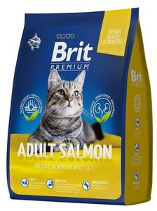 Сухой корм для кошек Brit Premium лосось, 2 кг