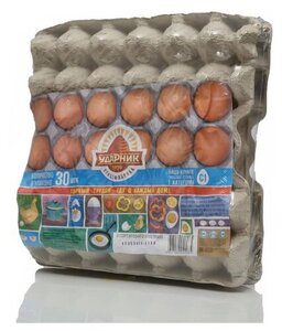 Яйцо куриное С1 ТМ Ударник, 30 шт