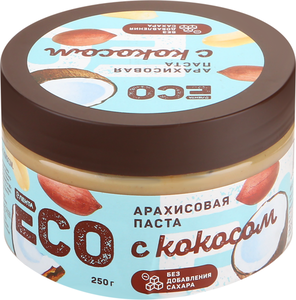 Паста арахисовая с кокосом ТМ Лента Eco (Эко)