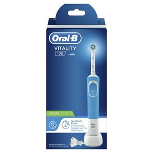Электрическая зубная щетка Oral-B Vitality D100, Голубая