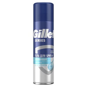 Гель для бритья Gillette Series Sensitive Cool, для чувствительной кожи, с эвкалиптом, мужской, 200 мл