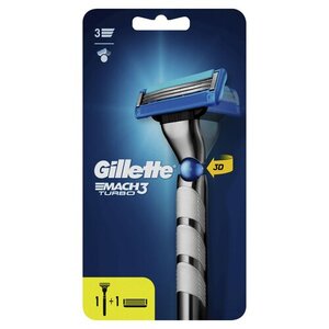 Мужская бритва Gillette Mach3 Turbo, 2 кассеты, с 3 лезвиями, для точного бритья