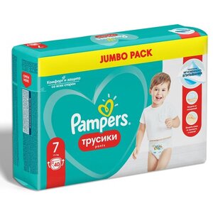 Подгузники-трусики Pampers Pants для малышей 17+ кг, 7 размер, 40 шт