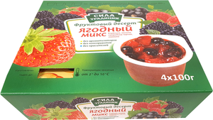 Десерт фруктовый ягодный микс 4 х 100г упак