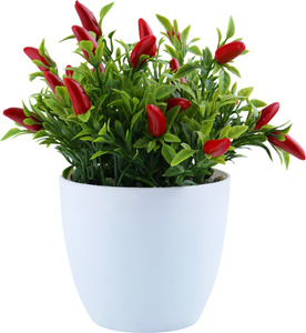 Растение искусственное Перец в горшке, 18 см