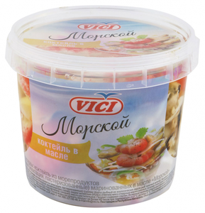 Коктейль из морепродуктов VICI с креветками в масле имитация, 360 г