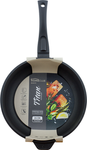 Сковорода Homeclub Titan 26 см, литая, глубокая, съемная ручка, антипригарная, алюминиевая