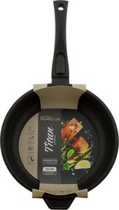 Сковорода Homeclub Titan 24 см, литая, глубокая, съемная ручка, антипригарная, алюминиевая