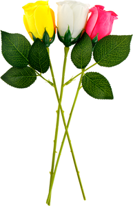 Цветок искусственный Роза 28см в ассортименте