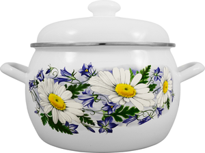 Кастрюля Лысьвенские Эмали Белые ночи, сфера, эмалированная сталь, 5 л