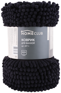 Коврик для ванной Homeclub Black&White 60x96 см шенил, в ассортименте