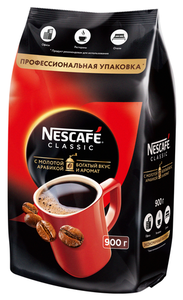 Кофе растворимый Nescafe Сlassic с добавлением натурального жареного молотого
