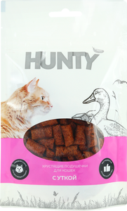Лакомство для кошек Hunty Хрустящие подушечки c уткой