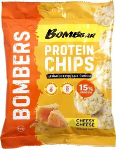 Чипсы цельнозерновые протеиновые BombBar со вкусом Нежный сыр