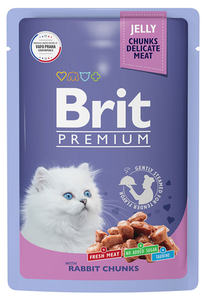Корм для котят Brit Premium кролик в желе
