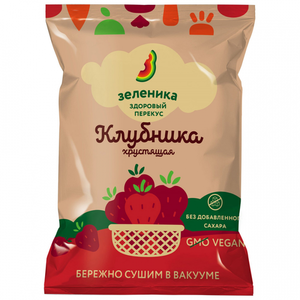 Перекус ягодный клубника ТМ Зеленика