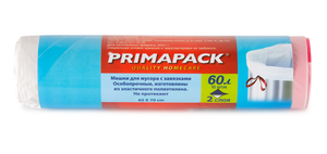 Мешки для мусора с завязками 10*60 л ТМ Prima pack (Прима пак)