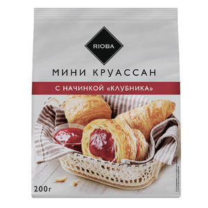 Круассаны мини Rioba с клубникой