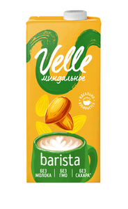 Напиток на растительной основе Velle Barista Миндальный рисовый без сахара 1,5%, 1 л