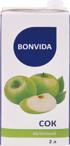 Сок яблочный осветленный для детей от 3 лет ТМ Bonvida (Бонвида) 