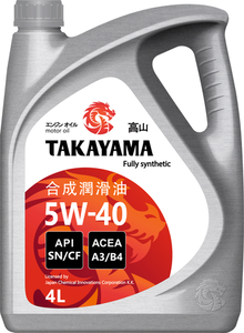 Масло моторное синтетическое Takayama SAE 5W-40 API SN/СF
