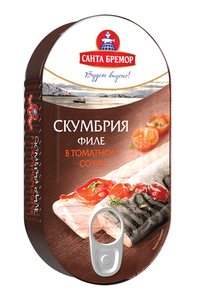 Скумбрия Санта Бремор филе в томатном соусе