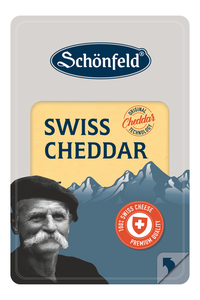 Сыр Swiss Cheddar (Свисс Чеддер) 53% нарезка ТМ Schönfeld (Шонфельд)