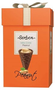 Конфеты Sorbon Мини-рожок хрустящий с начинкой Арахис и воздушные зерна