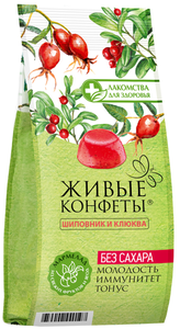 Мармелад на фруктозе Клюква и шиповник ТМ Лакомства для Здоровья