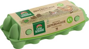 Яйца куриные Село Зеленое деревенские С1, 10 шт