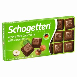 Альпийский молочный шоколад с фундуком ТМ Schogetten (Шогеттен)