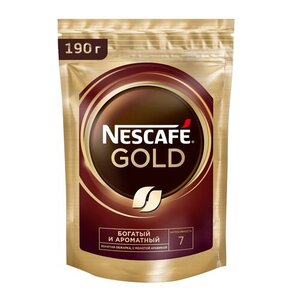 Кофе натуральный растворимый сублимированный с добавлением натурального жареного молотого кофе Gold (Голд) ТМ Nescafe (Нескафе)