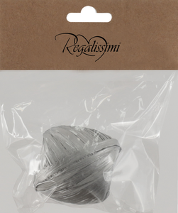 Упаковочная лента-кокон, рафия, Regalissimi, серебряная, размер 3 х 30 м