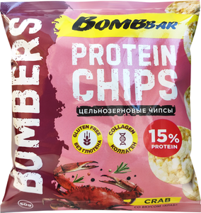 Чипсы цельнозерновые протеиновые со вкусом Краб ТМ Bombbar