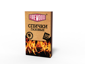 Спички газовые Firewood 8,4 см, 30 шт