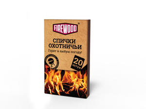 Спички охотничьи Firewood 8,5 см, 20 шт