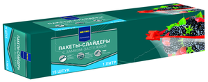 Пакеты для пищевых продуктов Metro Professional 18x22 см, 1 л, 15 шт